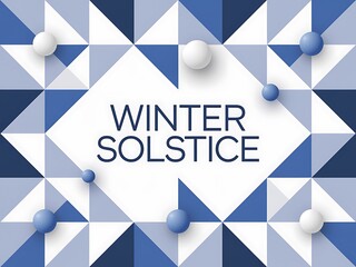 Fototapeta premium Winter Solstice Geometric Design With Spheres