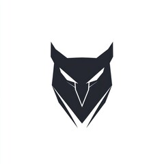 Geometric owl head logo design.