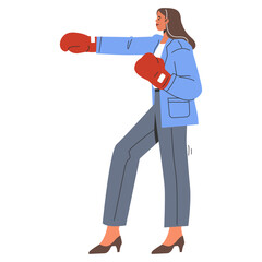 Businesswoman. Flat Vector Illustration