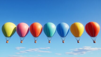 Obraz premium A Breathtaking Scene of Colorful Hot Air Balloons Floating Above a Tranquil Lake at Sunset