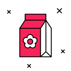 Filled outline Pack full of seeds of a specific plant icon isolated on white background. Vector