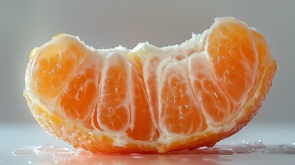 Close up tangerine on a white background