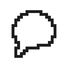 Fototapeta premium Speech Bubble Pixel Icon. Pixelated Speech Bubble, Symbol Of Message, Conversation or Text. Isolated Vector Illustration