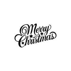 Obraz premium Merry Christmas lettering typography winter holiday design and color gift, snowflakes, snow, Vector illustration.