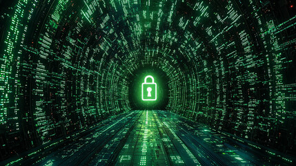 Security Lock Representing Network Abstract Background Image