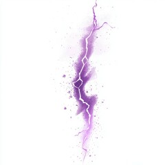 Illustration of a purple vector lightning bolt on white background