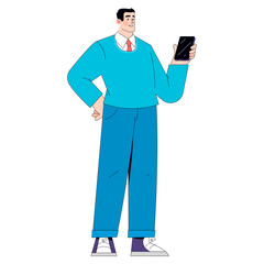 Business man. Flat Vector Illustration