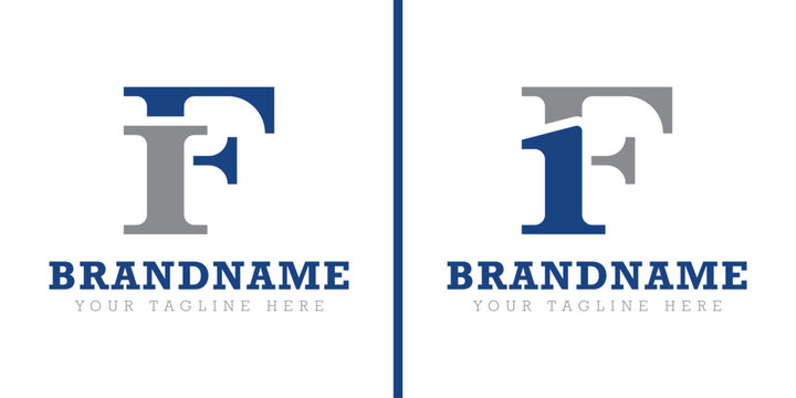 Letters IF and 1F Logo, for business with IF FI 1F F1 initials