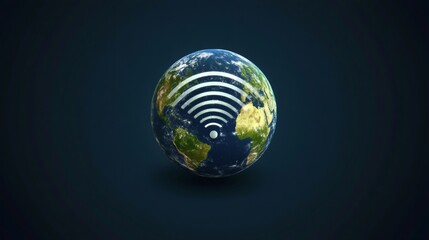 global connectivity, an animation showing radio waves connecting continents and people to emphasize the global impact of world radio day