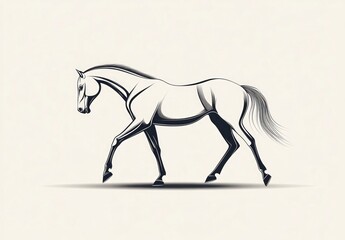 Obraz premium Majestic Horse Line Art