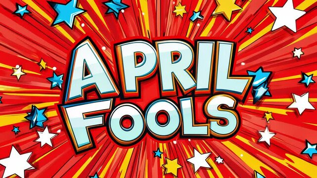 Vibrant April Fools' Day Comic Style Artwork