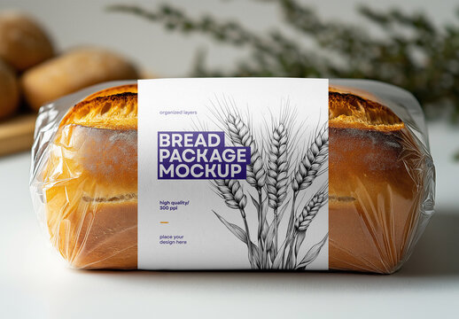 Bakery Bread Package Mockup Generated with AI