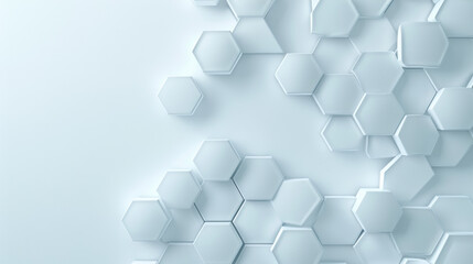Vector seamless 3d abstract creative white hexagon