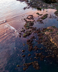 Serene Twilight at the Rocky Shoreline of Vancouver Island, BC, Canada