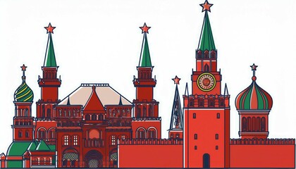 red square the kremlin moscow