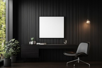 Modern home office setup minimalist design indoor workspace natural light contemporary style for productivity enhancement