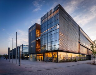 office exterior of the van lanschot kempen bank on the amsterdam zuidas the netherlands