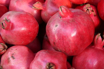 pomegranates on the market