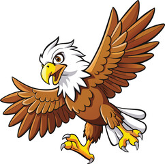 flying-eagle-on-white-background
