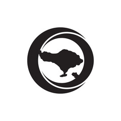 Bali island map silhouette symbol icon, vector illustration design