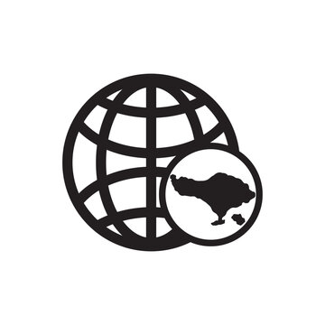 Bali island map silhouette symbol icon, vector illustration design