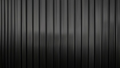 panorama of black corrugated metal background and texture surface or galvanize steel