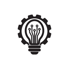 light bulb design logo template