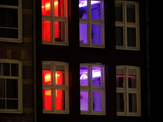 amsterdam red district at night