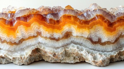 Fototapeta premium Exploring unique geological layers of agate stone natural environment photography macro view mineral beauty