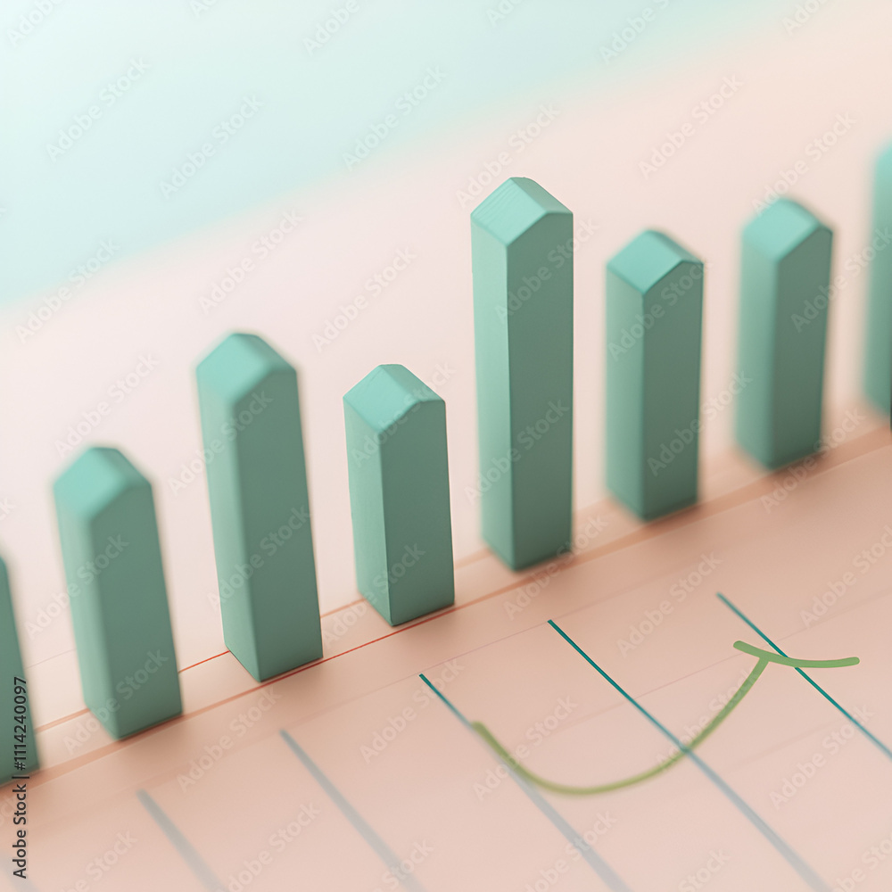 Aufkleber analyzing business growth trends with graph data visualization in modern offices business insights p