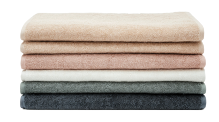 Soft fluffy cotton towels from hotel spa - luxurious clean textiles