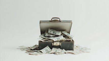 Corporate Greed: Overflowing Briefcase