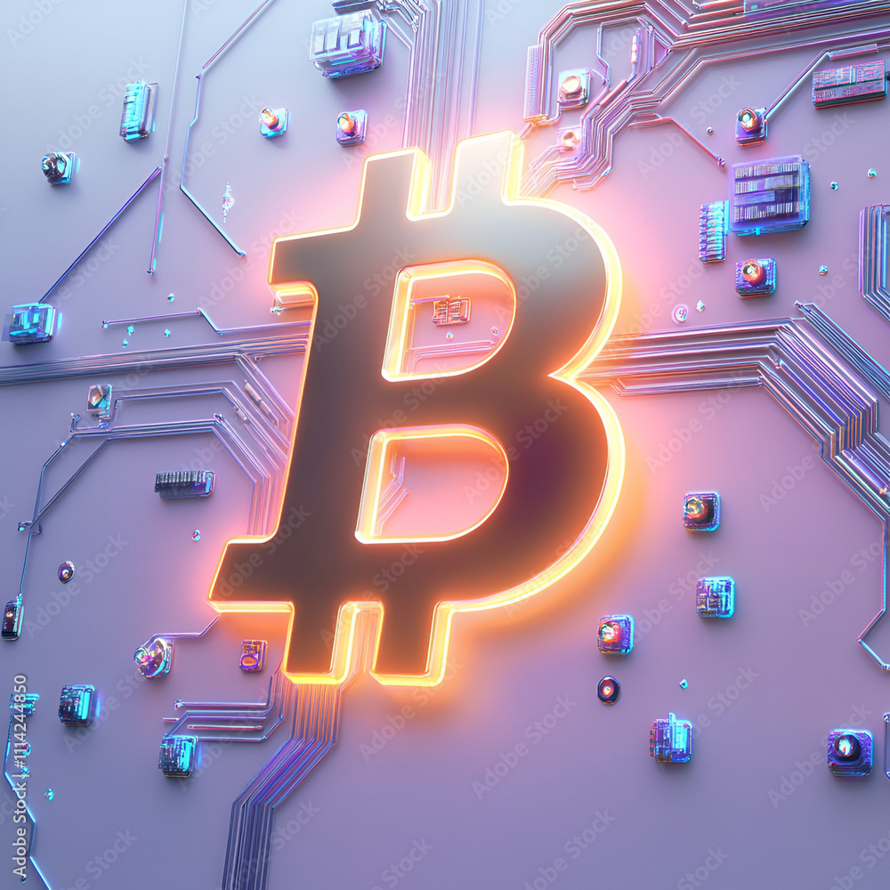 Poster exploring cryptocurrency trends digital finance graphic design futuristic environment close-up persp