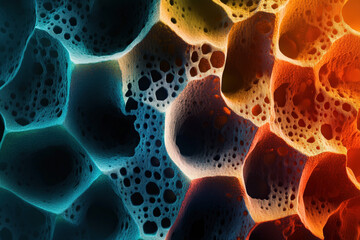 Abstract Bubbles and Foam in Close-Up Detail