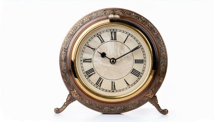 antique clock isolated on white