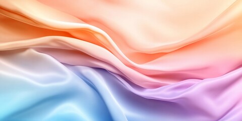 Obraz premium Pastel rainbow silk fabric texture background.