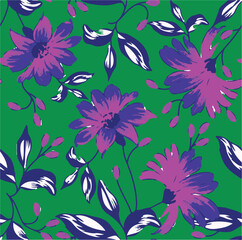 abstract, vector, monochrome, big flowers, all over textiles design, illustration digital image can be used for wrapping paper