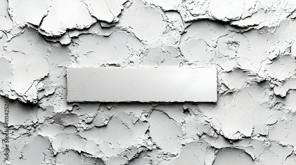 Aufkleber white textured background with rectangular blank space.