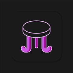 Filled outline Coffee table icon isolated on black background. Street cafe. Flat filled outline style with shadow. Vector