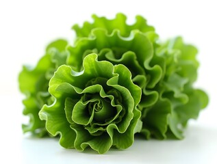 Obraz premium Crisp Green Lettuce Close-Up: Fresh, Vibrant, and Ready-to-Eat