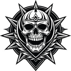 Fototapeta premium skull with wings