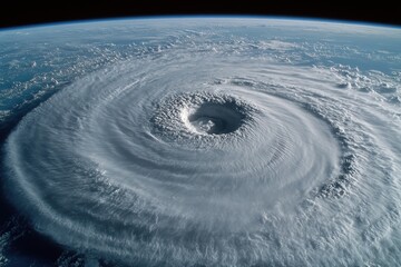Hurricane development tracking earth satellite imagery atmospheric phenomena aerial view natural disaster preparedness