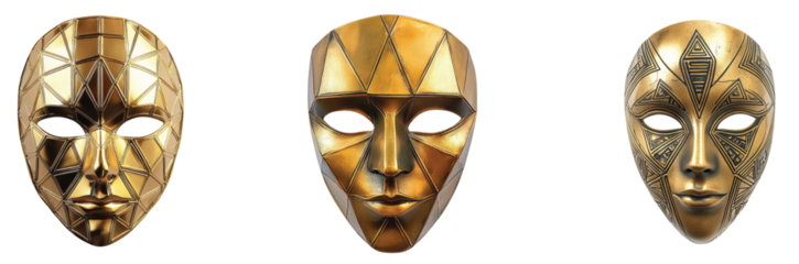 Luxurious golden mask adorned with pearl accents.