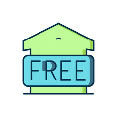 Filled outline Free storage icon isolated on white background. Flat filled outline style with shadow. Vector