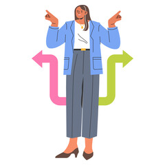 Businesswoman. Flat Vector Illustration