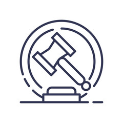 Gavel symbolizing legal authority and regulatory enforcement.