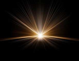 close up of light beam isolated on black background