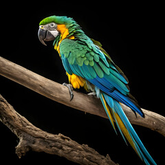 Obraz premium A vibrant, colorful parrot with striking feathers, showcasing bright hues