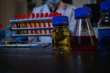 researchers  to mix reactants, carefully observe changes such as color shifts or gas production, and analyze results, demonstrating principles of chemistry