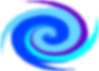 An abstract colorful transparent swirl shape spiral design element.